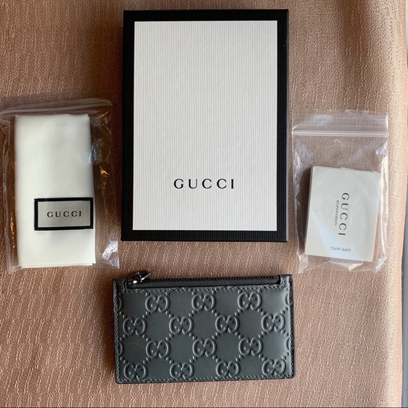 Gucci Handbags - Gucci | Guccissima Empreinte Card Holder Grey